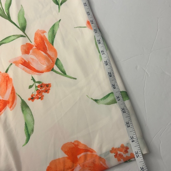White House Black Market Orange Floral Jumpsuit Size 14 - Picture 13 of 13